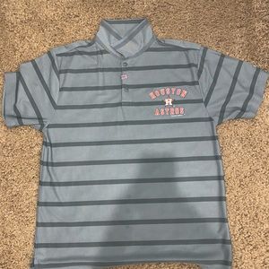 HOUSTON ASTROS STRIPED POLO